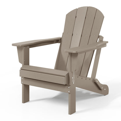 Sedie Adirondack pieghevoli per esterni e patio, resistenti alle intemperie, Polytrends Laguna (set da 4)