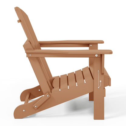 Sedie Adirondack pieghevoli per esterni e patio, resistenti alle intemperie, Polytrends Laguna (set da 4)