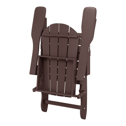 Sedie Adirondack pieghevoli per esterni e patio, resistenti alle intemperie, Polytrends Laguna (set da 4)