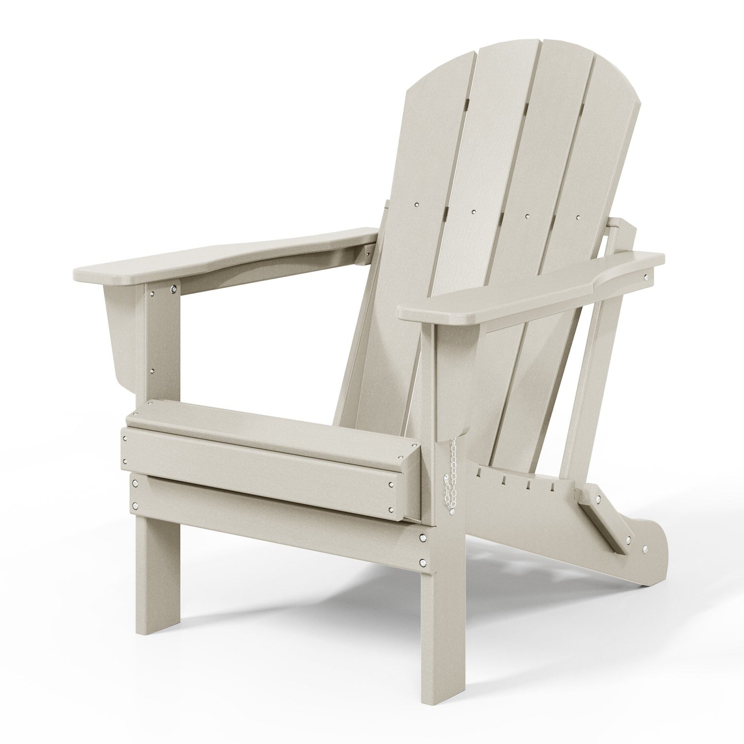 Sedie Adirondack pieghevoli per esterni e patio, resistenti alle intemperie, Polytrends Laguna (set da 4)