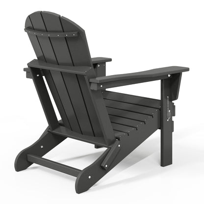 Sedie Adirondack pieghevoli per esterni e patio, resistenti alle intemperie, Polytrends Laguna (set da 4)