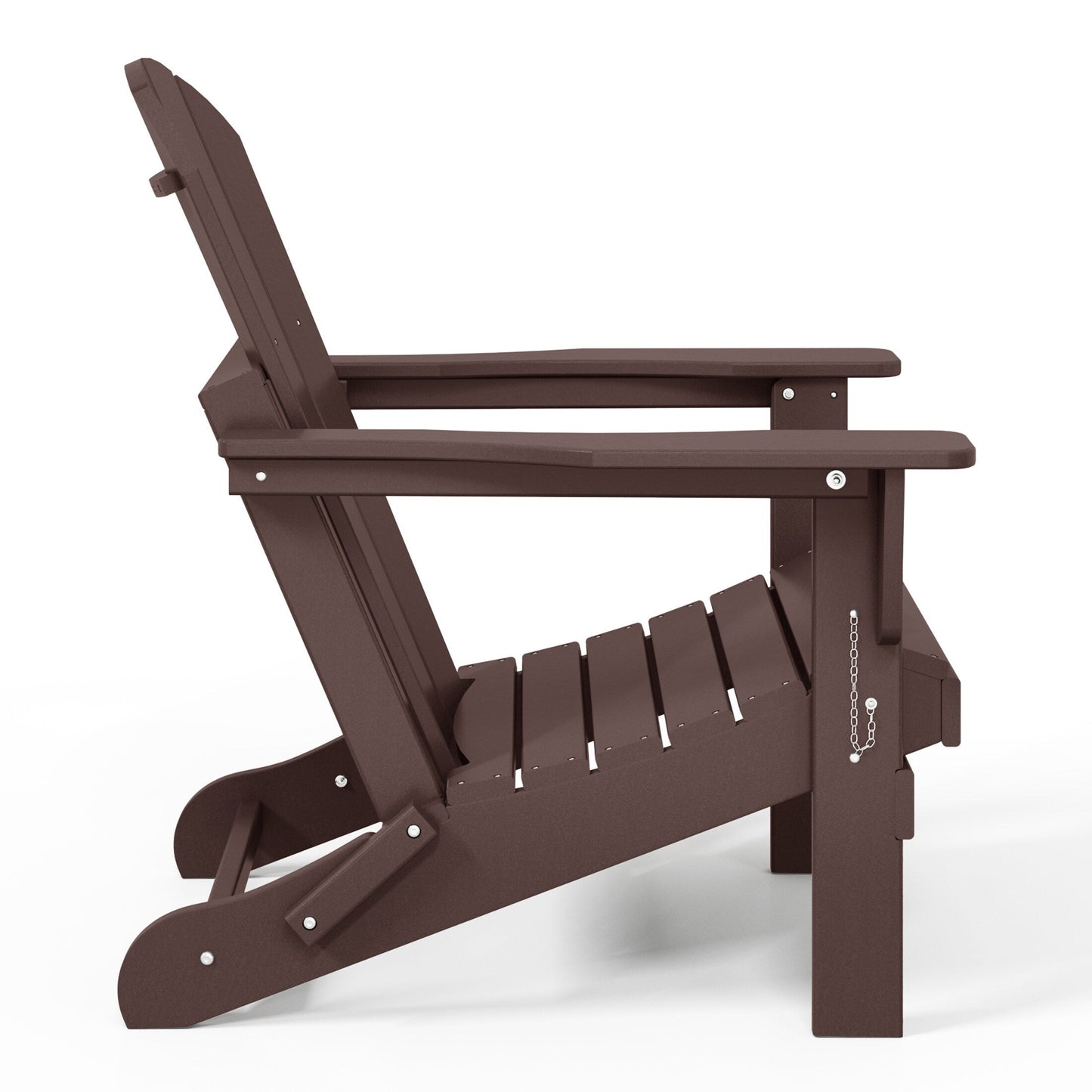 Sedie Adirondack pieghevoli per esterni e patio, resistenti alle intemperie, Polytrends Laguna (set da 4)