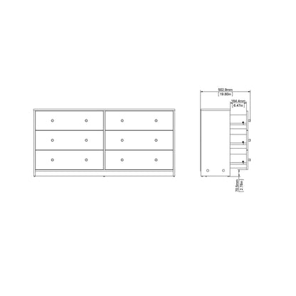 Cassettiera doppia Zoe a 6 cassetti Porch &amp; Den