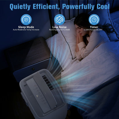 Condizionatore d'aria portatile con riscaldamento: raffreddamento da 12000 BTU e riscaldamento da 10000 BTU per stanze fino a 700 piedi quadrati