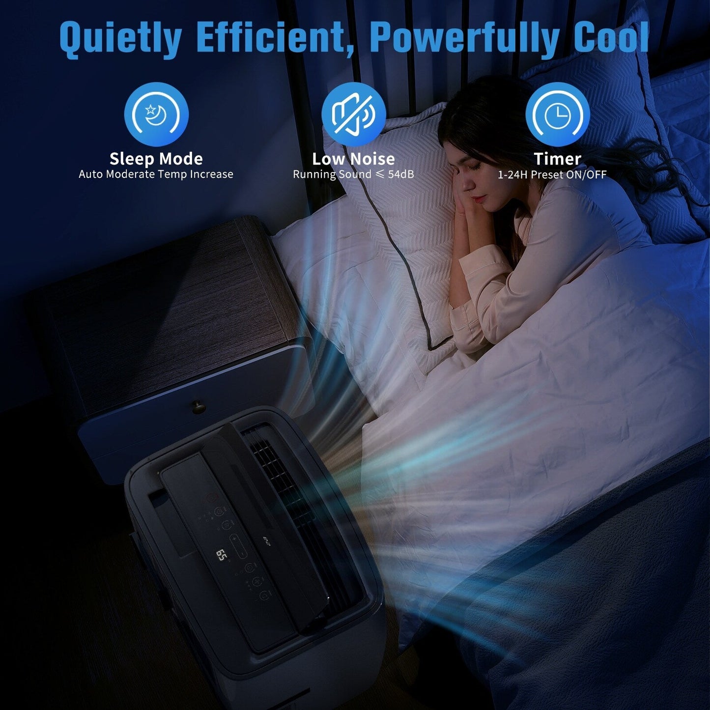 Condizionatore d'aria portatile con riscaldamento: raffreddamento da 12000 BTU e riscaldamento da 10000 BTU per stanze fino a 700 piedi quadrati