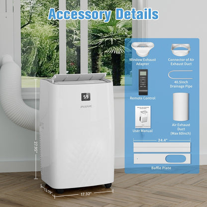 Condizionatore d'aria portatile con riscaldamento: raffreddamento da 12000 BTU e riscaldamento da 10000 BTU per stanze fino a 700 piedi quadrati