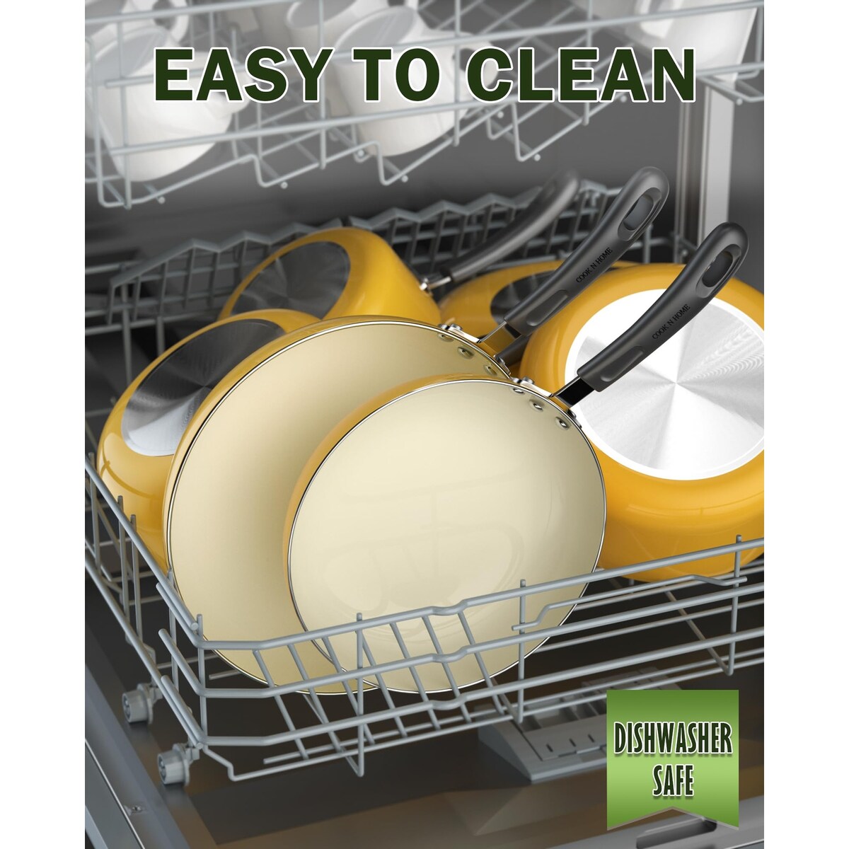 Set di pentole e padelle antiaderenti, set di pentole da cucina in ceramica da 10 pezzi, set di cottura antiaderente con casseruole