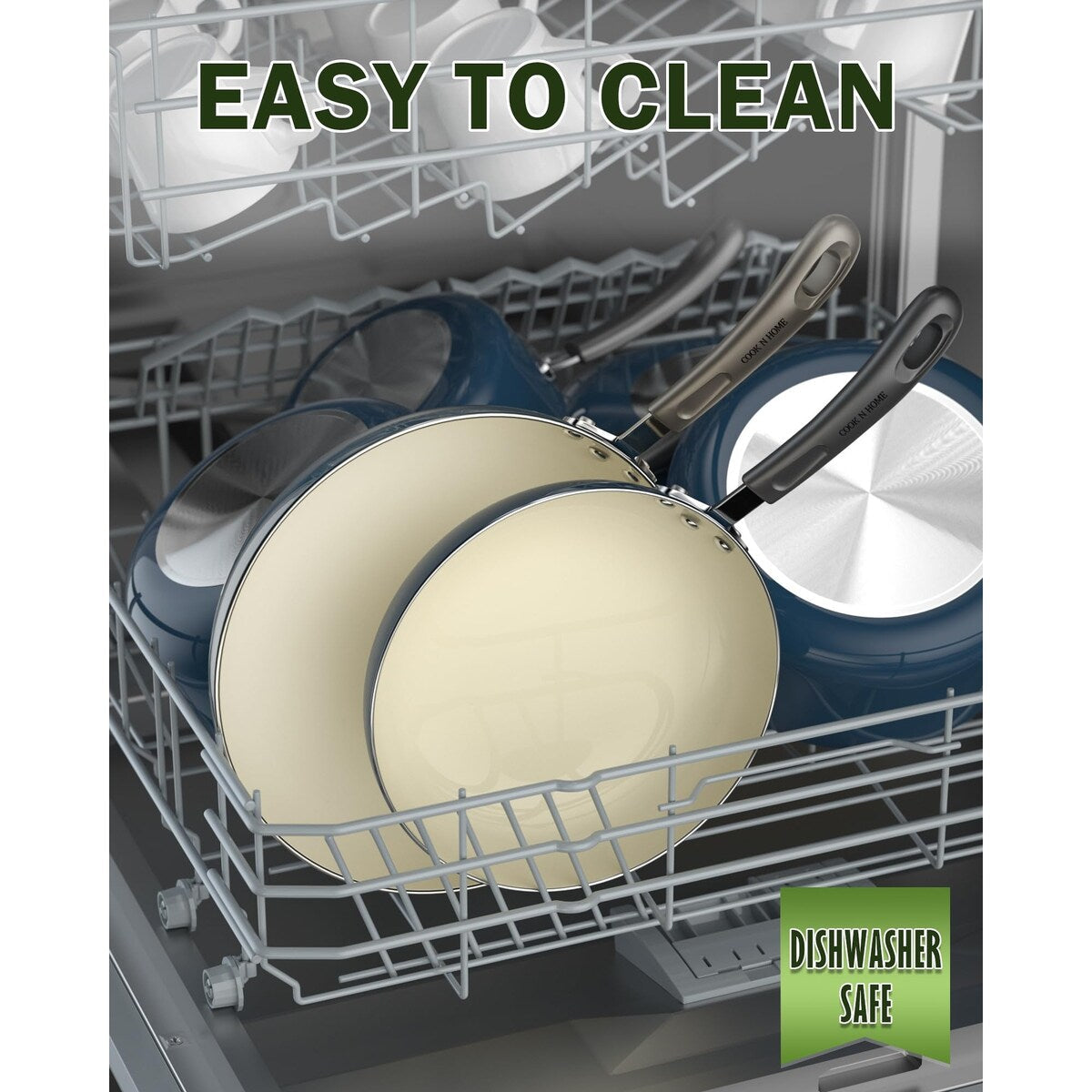 Set di pentole e padelle antiaderenti, set di pentole da cucina in ceramica da 10 pezzi, set di cottura antiaderente con casseruole