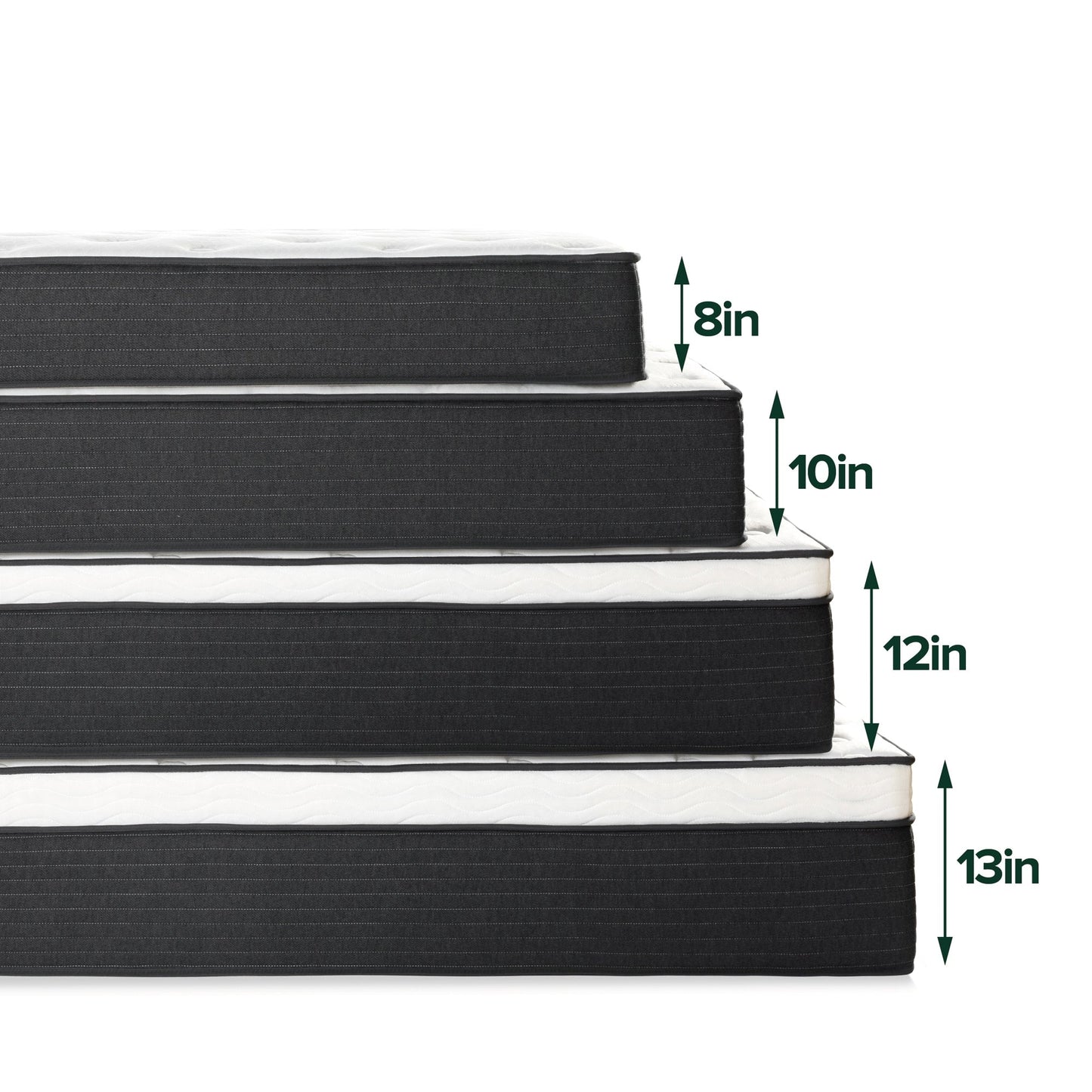 Materasso ibrido a molle insacchettate Priage by ZINUS da 8 pollici Comfort Essential