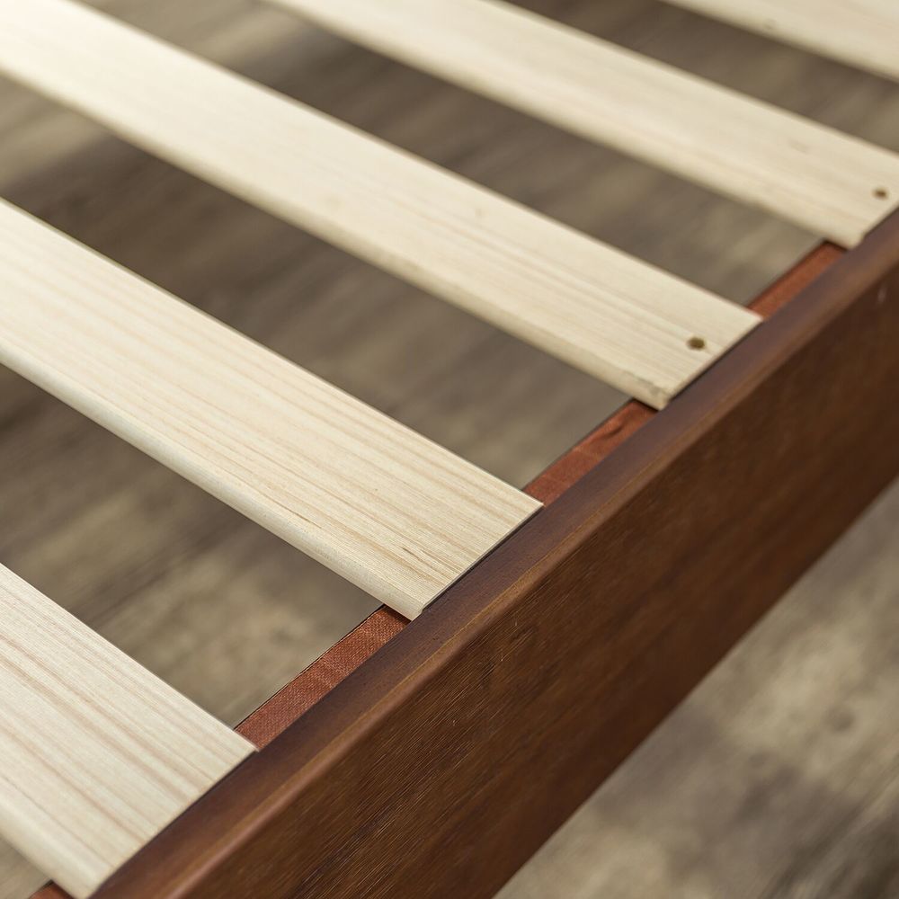 Priage by Zinus Deluxe Antique Espresso Letto a piattaforma in legno massello