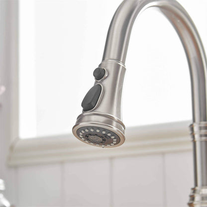 Rubinetto da cucina estraibile, maniglia singola, moderno, un foro, rubinetto per lavello da cucina con spruzzatore estraibile, rubinetto per lavabo con piastra di copertura