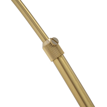 Lampada da terra ad arco regolabile in acciaio Q-Max 81 con paralume extra large e base in marmo