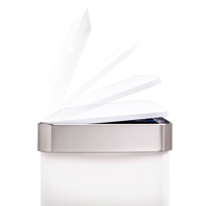 Qualiazero 16 Gal (unità doppia da 8 Gal) Contenitore rettangolare per il riciclaggio - Acciaio inossidabile