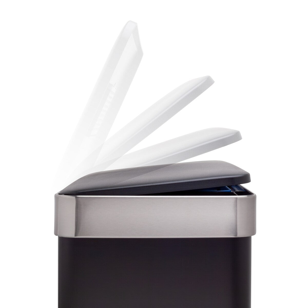 Qualiazero 16 Gal (unità doppia da 8 Gal) Contenitore rettangolare per il riciclaggio - Acciaio inossidabile