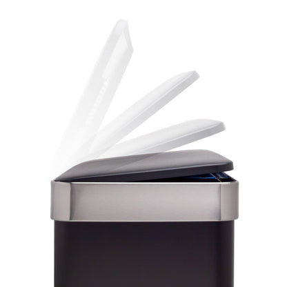 Qualiazero 16 Gal (unità doppia da 8 Gal) Contenitore rettangolare per il riciclaggio - Acciaio inossidabile