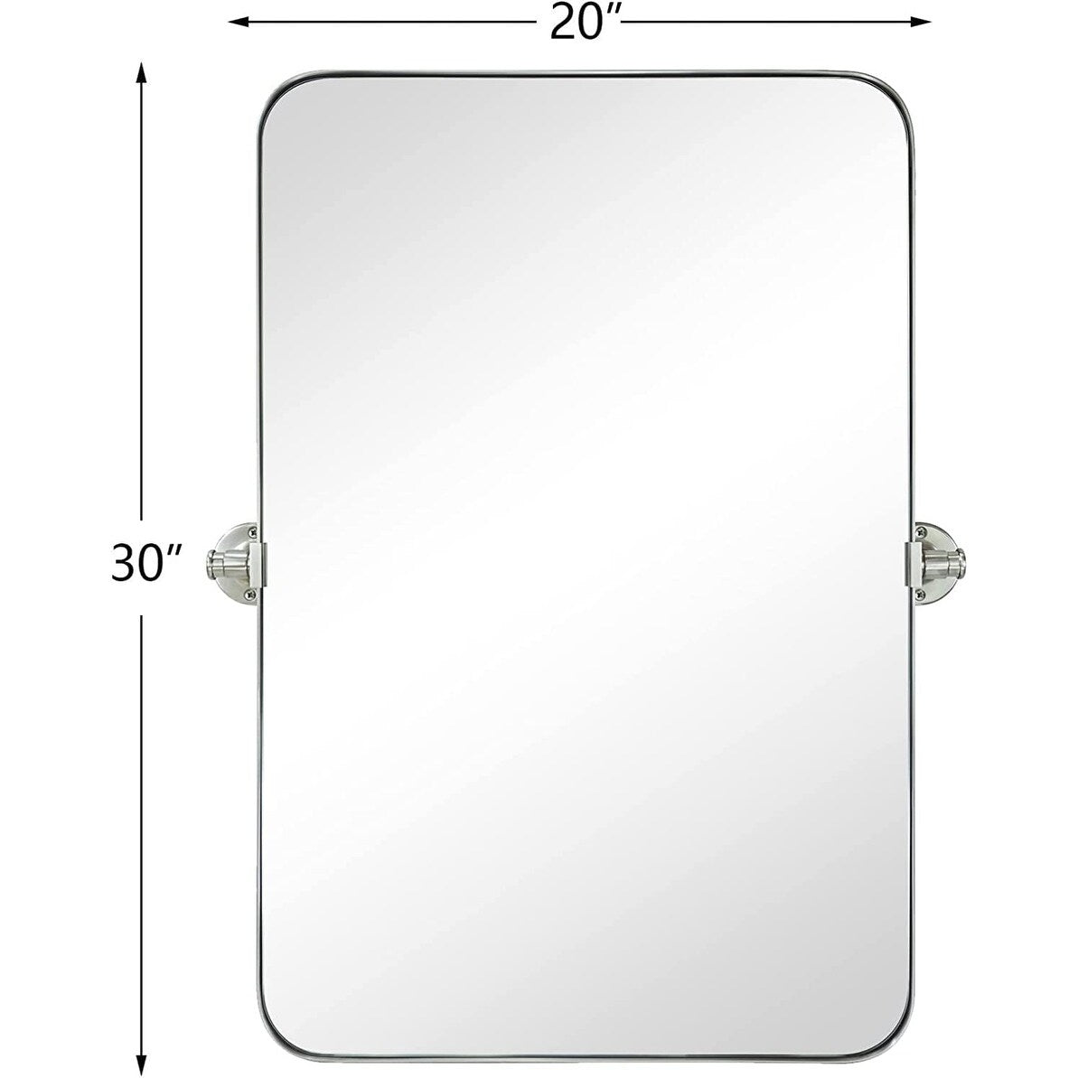 Specchio da parete in metallo girevole e inclinabile rettangolare Jonathan TEHOME