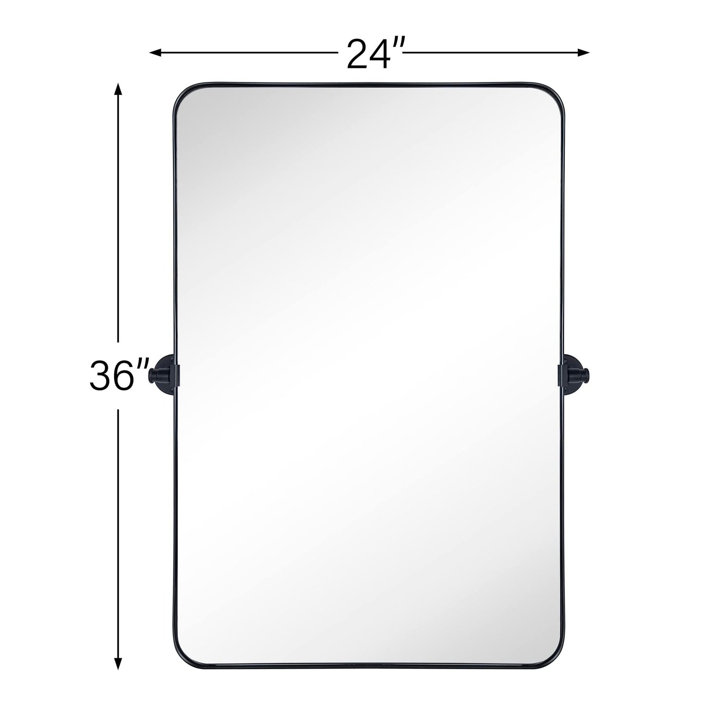 Specchio da parete in metallo girevole e inclinabile rettangolare Jonathan TEHOME