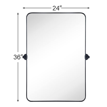 Specchio da parete in metallo girevole e inclinabile rettangolare Jonathan TEHOME