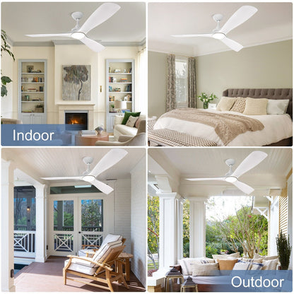 Ventilatore da soffitto con luci a filo e telecomando