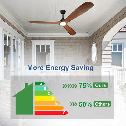 Ventilatore da soffitto con luci a filo e telecomando