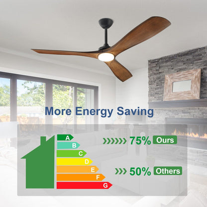 Ventilatore da soffitto con luci a filo e telecomando