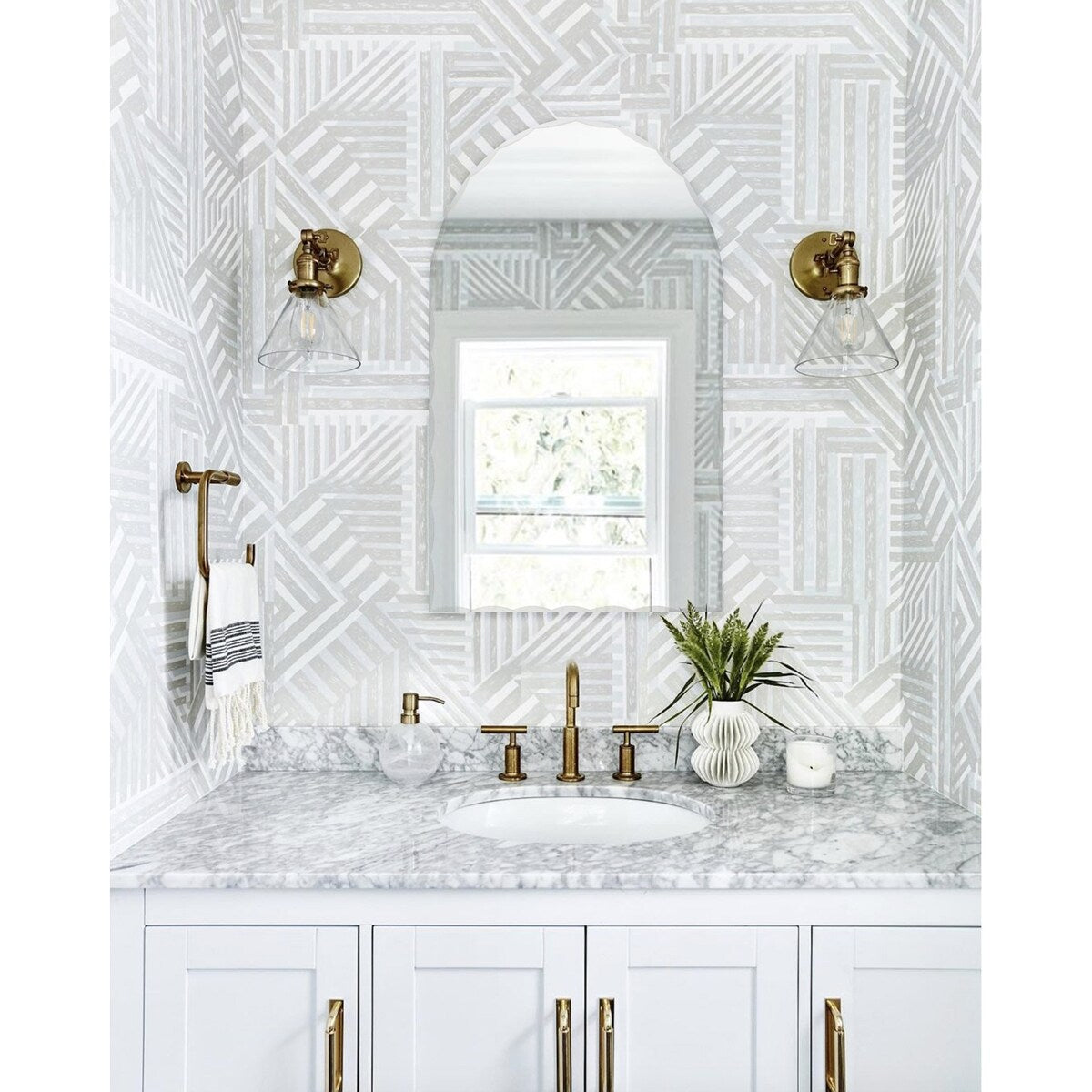 Specchio da bagno moderno senza cornice Rita Arch