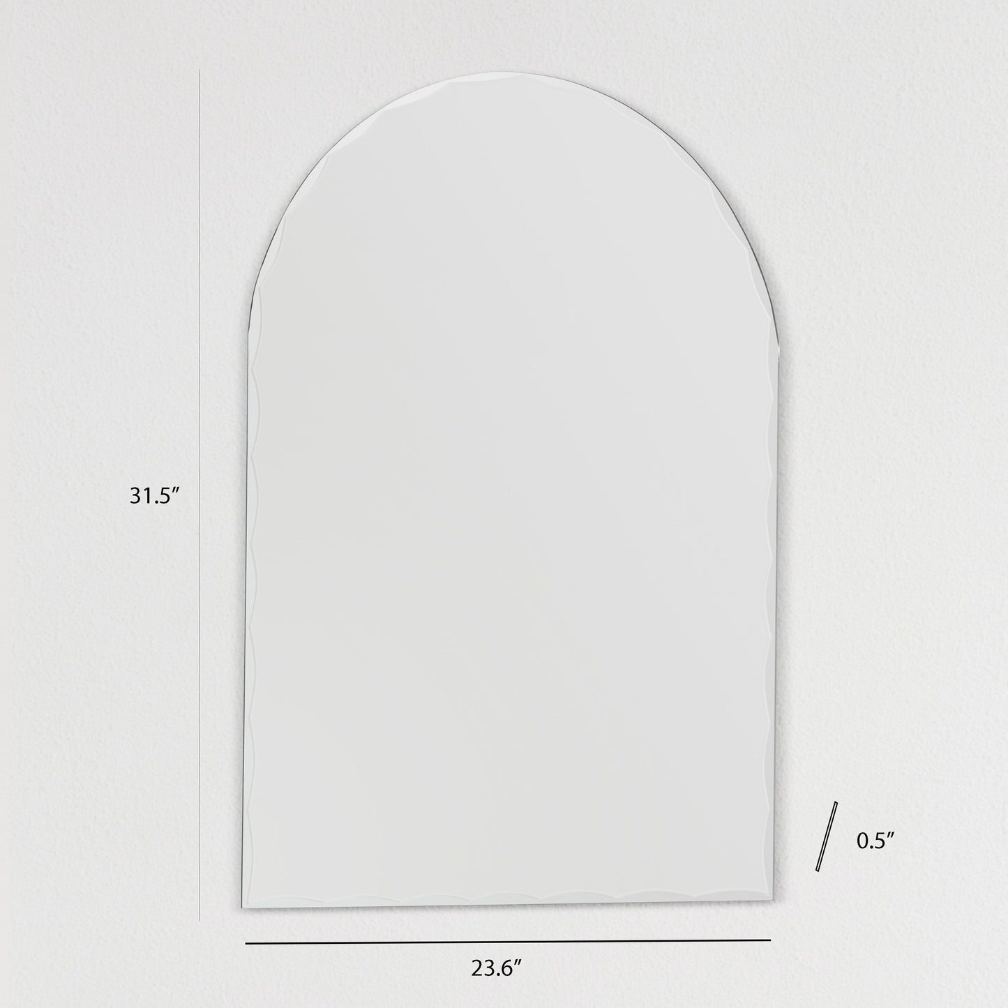 Specchio da bagno moderno senza cornice Rita Arch
