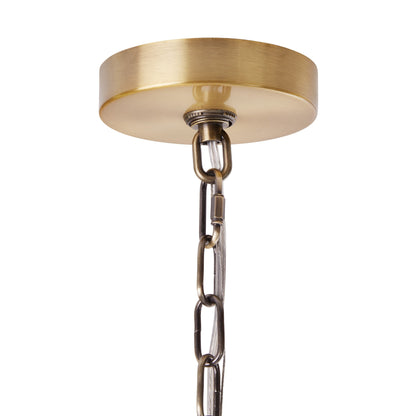 Lampadario River of Goods Bryar in ottone e cristallo da 23,5 W a 3 luci - 23,5 x 23,5 x 61,5