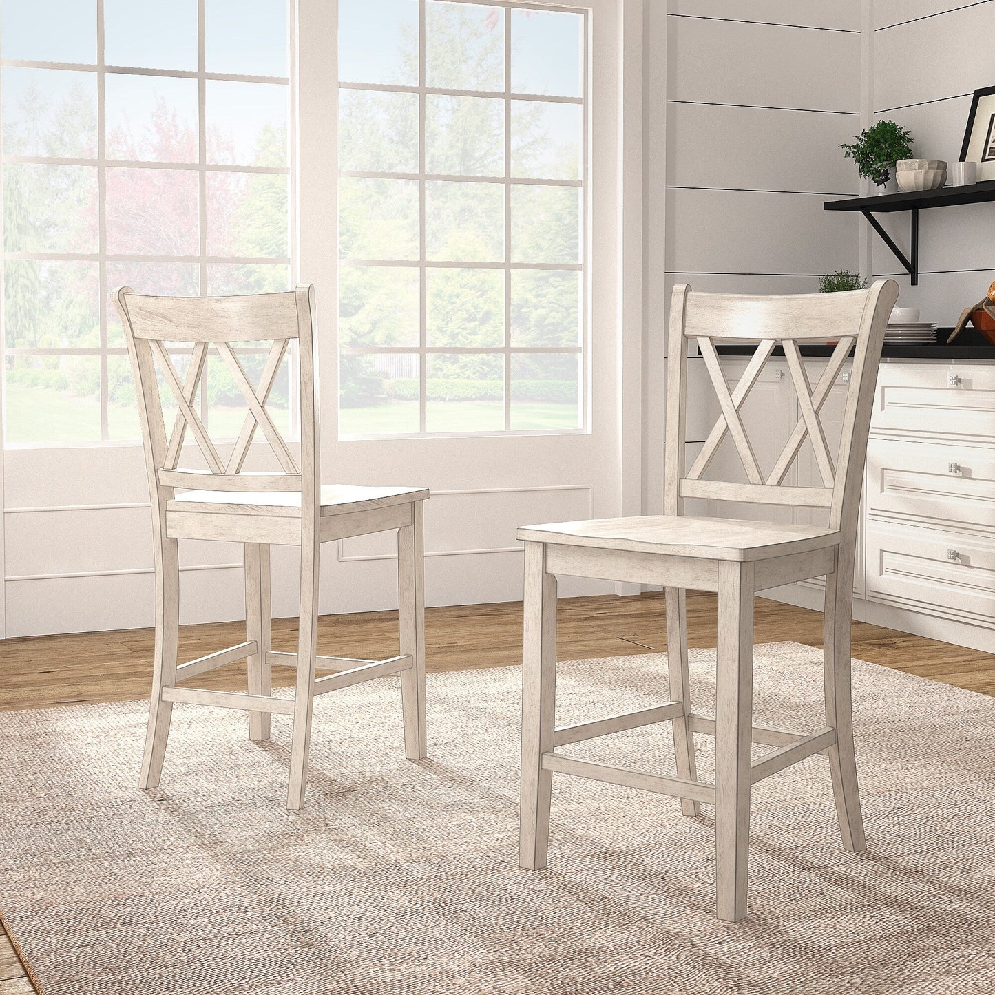 Sedie da bar Ronda Double X-Back (set da 2)