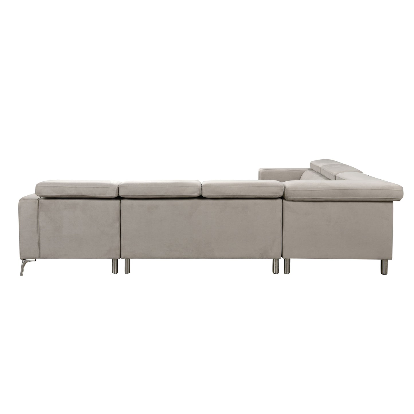 Divano componibile oversize Roomfitters 122 con chaise longue contenitore, divano contemporaneo a 7 posti a forma di U