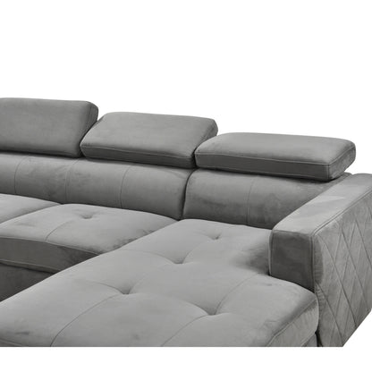 Divano componibile oversize Roomfitters 122 con chaise longue contenitore, divano contemporaneo a 7 posti a forma di U