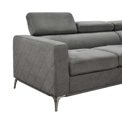 Divano componibile oversize Roomfitters 122 con chaise longue contenitore, divano contemporaneo a 7 posti a forma di U