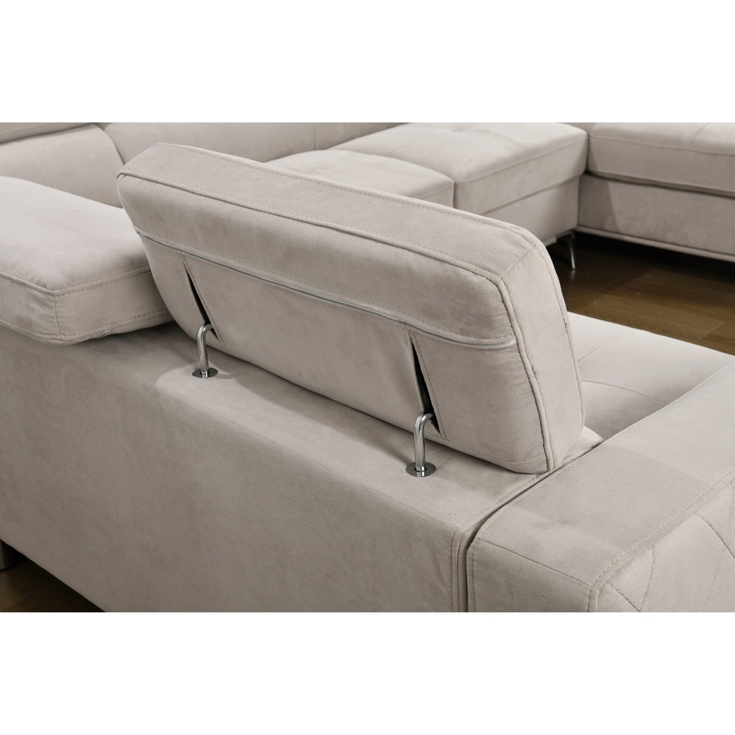 Divano componibile oversize Roomfitters 122 con chaise longue contenitore, divano contemporaneo a 7 posti a forma di U