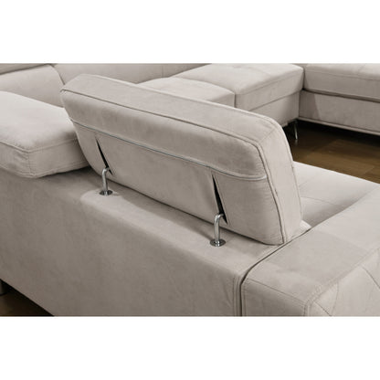 Divano componibile oversize Roomfitters 122 con chaise longue contenitore, divano contemporaneo a 7 posti a forma di U