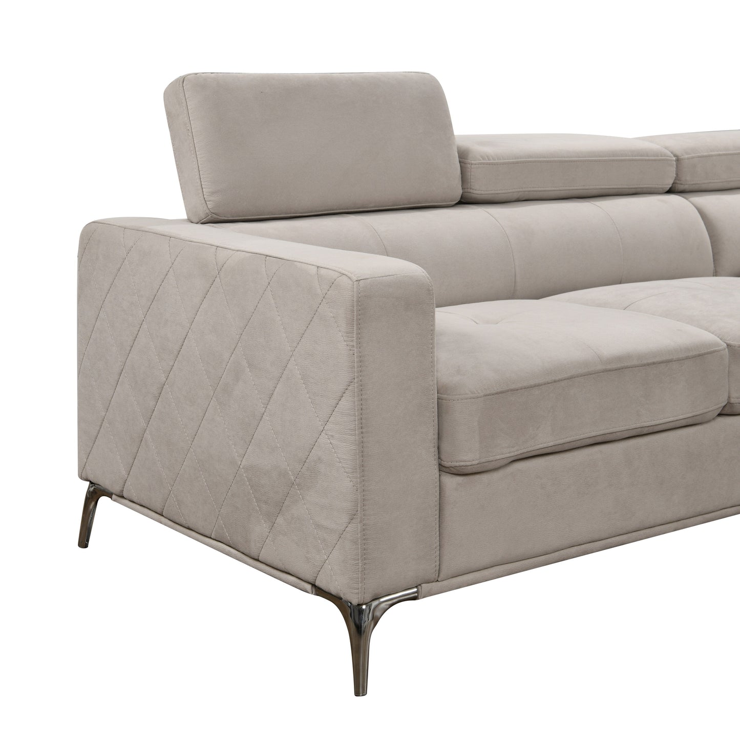 Divano componibile oversize Roomfitters 122 con chaise longue contenitore, divano contemporaneo a 7 posti a forma di U