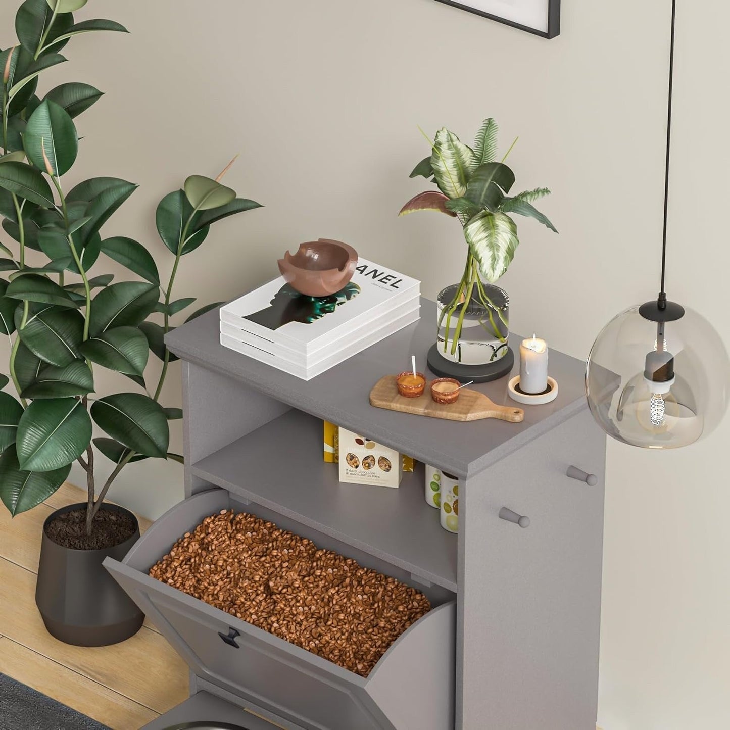 Stazione di alimentazione per cani Roomfitters con 2 ciotole rialzate per cani, stazione di alimentazione per animali domestici inclinabile