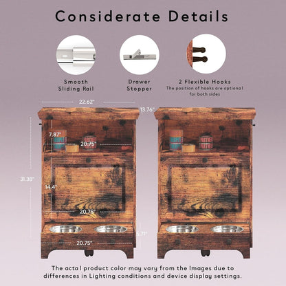 Stazione di alimentazione per cani Roomfitters con 2 ciotole rialzate per cani, stazione di alimentazione per animali domestici inclinabile