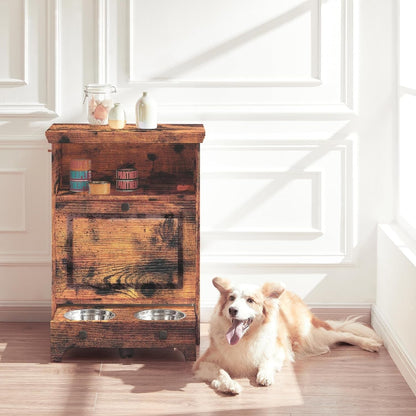 Stazione di alimentazione per cani Roomfitters con 2 ciotole rialzate per cani, stazione di alimentazione per animali domestici inclinabile