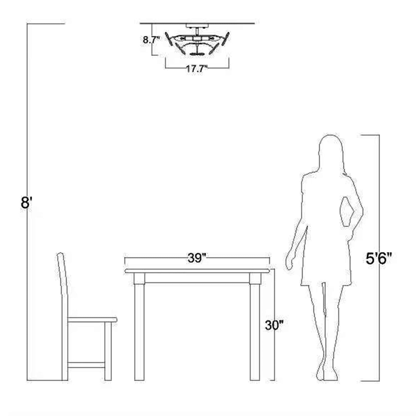 Lampada da soffitto a 6 luci Rosa in cristallo color champagne spazzolato color argento - 17,7 pollici di diametro x 8,7 pollici di altezza