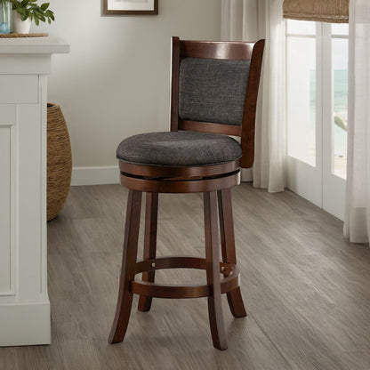 Sgabello girevole con schienale imbottito Rovinj