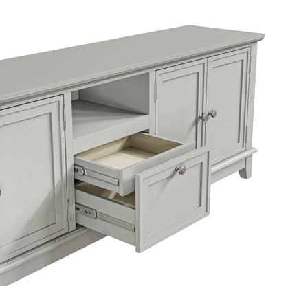 Mobile TV rustico da 72 pollici con ripiani regolabili, spazio nascosto - Larghezza 72 pollici