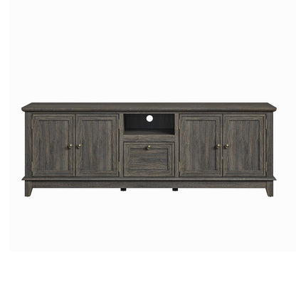 Mobile TV rustico da 72 pollici con ripiani regolabili, spazio nascosto - Larghezza 72 pollici