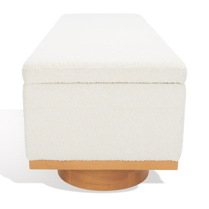 Panca portaoggetti SAFAVIEH Couture Sunneva Boucle - 61 pollici di larghezza x 20 pollici di profondità x 19 pollici di altezza - 61 pollici di larghezza x 20 pollici di profondità x 19 pollici di altezza