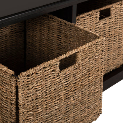 Panca contenitore SAFAVIEH Eola grigio/bianco - 47 x 16,1 x 19,9 - 47Lx16Px20A