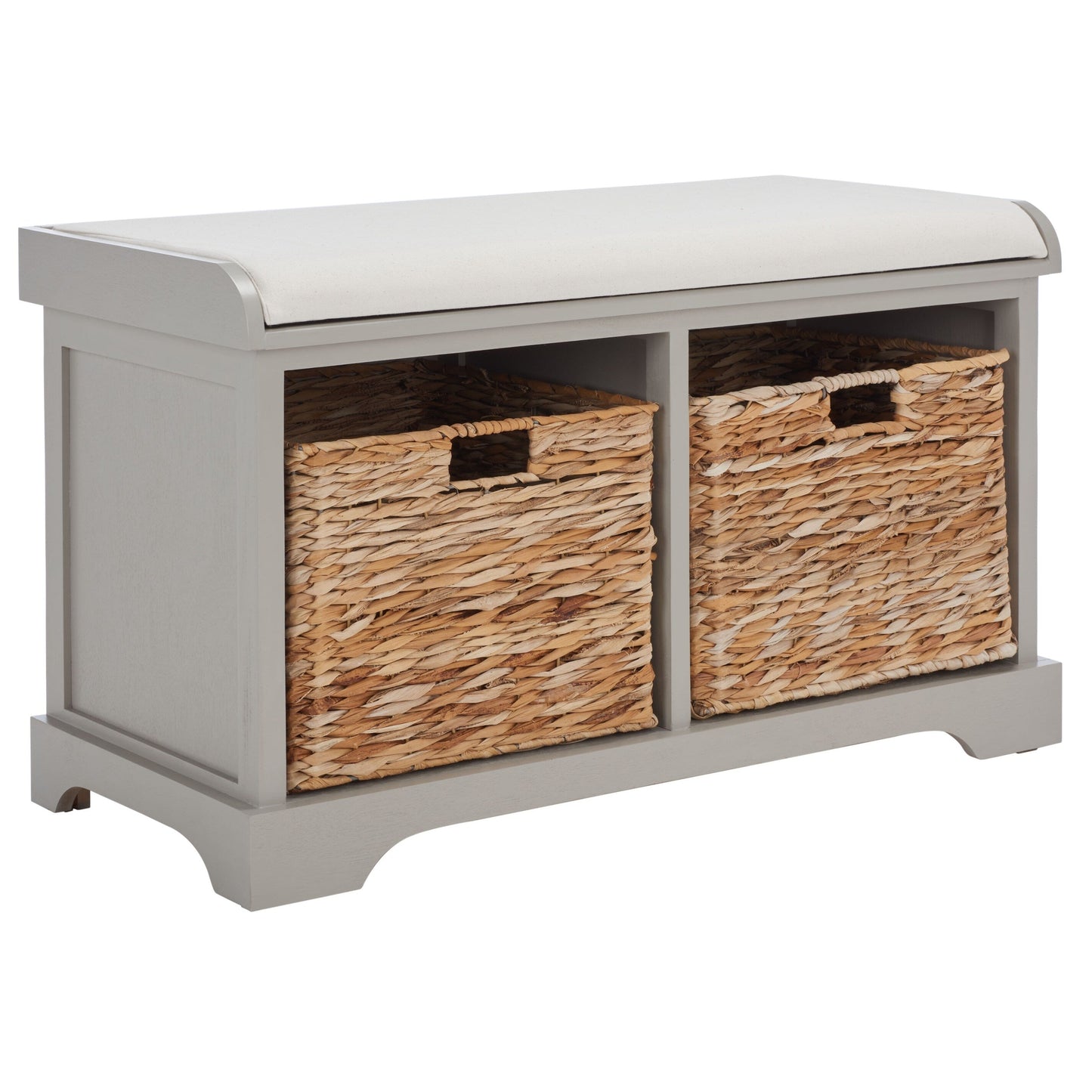 Panca portaoggetti intrecciata Euphemia marrone SAFAVIEH - 33,5 x 16,1 x 19,9 - 34Lx16Px20A