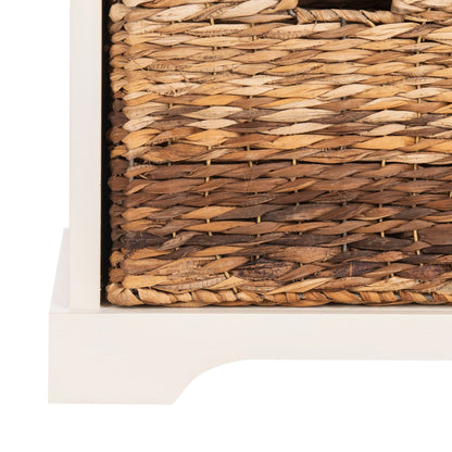 Panca portaoggetti intrecciata Euphemia marrone SAFAVIEH - 33,5 x 16,1 x 19,9 - 34Lx16Px20A