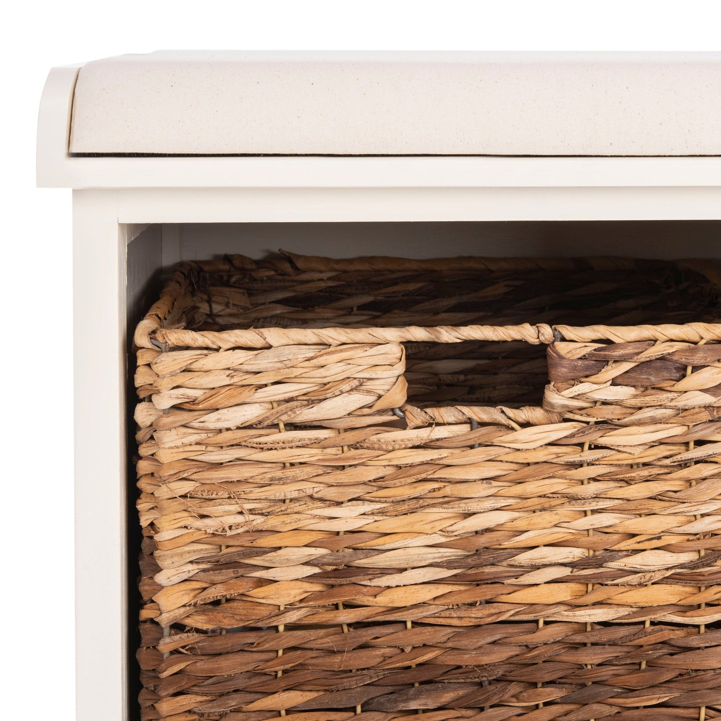 Panca portaoggetti intrecciata Euphemia marrone SAFAVIEH - 33,5 x 16,1 x 19,9 - 34Lx16Px20A