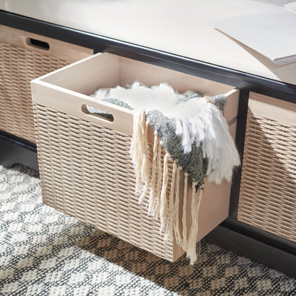 SAFAVIEH Fiorello panca portaoggetti a 3 cassetti con cuscino - 47,3 L x 15 P x 19 A - 47 L x 15 P x 19 A