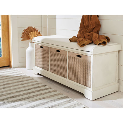 SAFAVIEH Fiorello panca portaoggetti a 3 cassetti con cuscino - 47,3 L x 15 P x 19 A - 47 L x 15 P x 19 A