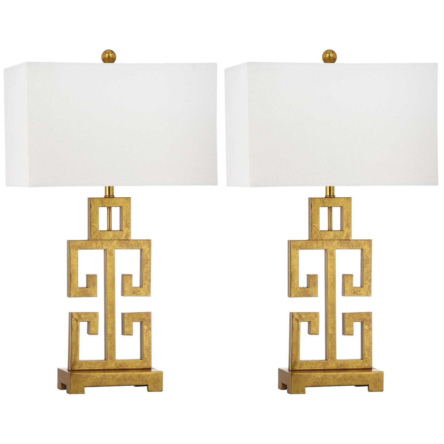 Lampada da tavolo Chantelle Greek Antiqued Gold da 29 pollici di SAFAVIEH Lighting (set di 2) - 16W x 9D x 29H